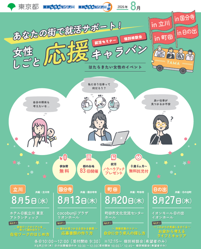 ８月開催のチラシはこちら